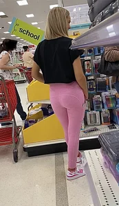 Blonde Teen In Pink Tight Leggings Posing For Me