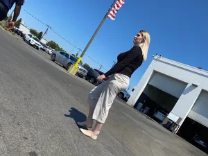 Blonde pawg milf