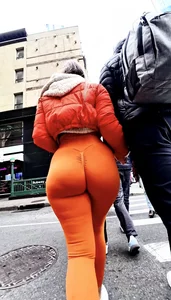 Top tier booty orange leggings (not oc)