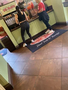 Sexy brunette with a nice ass in tight Lulus while getting food