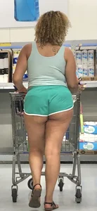 [OC] BBW Mixed MILF ASS completely OUT at Walmart + Nipple Piercings