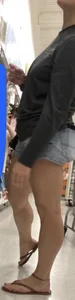 Short shorts running errands