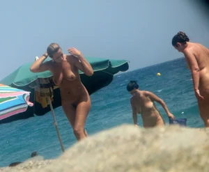 Nude beach and topless girls