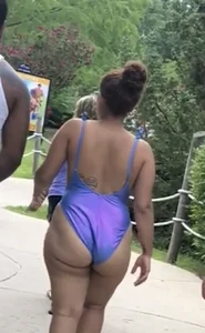 Cheeks Out At Water Park