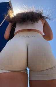 Hot ass cheeks in spandex shorts (not oc)