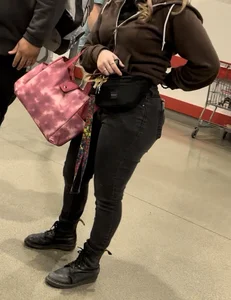 Blonde PAWG coworker stuffed in jeans