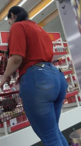 Target worker in stretch jeans and juicy ass