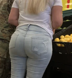 PAWG In Light Blue Jeans