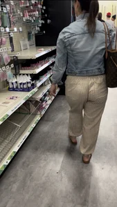 Visible black thong Latina Gilf Booty (OC)