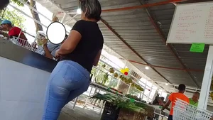 407 Great Ass Milf Latina Employee in a Local Market