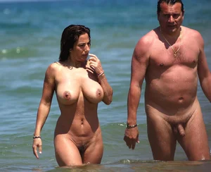 Nude beach and topless girls