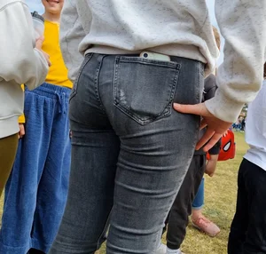 Tight ass in black jeans