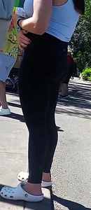 Tight Leggings And Small Shorts at Amusement  Park