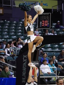 Candid cheerleaders