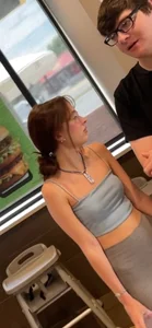 Nerdy, pale, and petite with an amazing ass