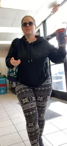 Leggings Fat Ass Milf RedHead Front And Ass Caps