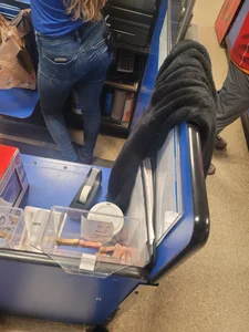 Blonde coworker in tight jeans round 2