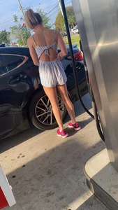 Hot milfs at gas station