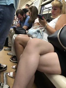 Awesome legs of a subway girl