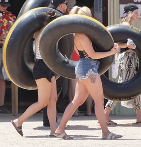 Bikini girls at Salt River Tubing in Arizona
