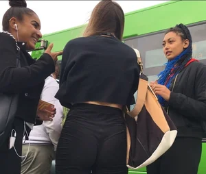 Tight ass in leggings with vtl