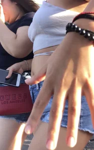 cute latina showing cheeks !!!
