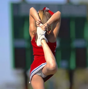 Candid cheerleaders
