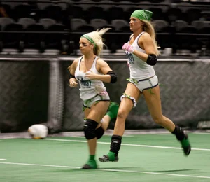 Sexy female football players with hot bodies