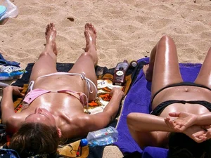 Beach and bikini nip slips