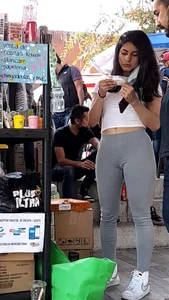 Hot latina with five different outfits