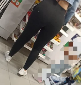 Beautiful and perfect ass in black leggings [OC]