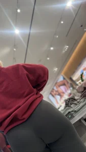 Thick Blonde Lululemon Pawg Employee with a fat cameltoe