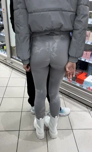 German petite tight grey leggins slut gave me a show infront of her bf