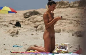 Nude beach and topless girls