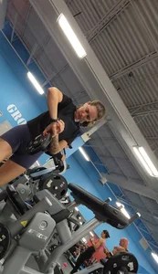 Super Hot Tight Fit Bubble on Gym Babe in Her Tiny Tight Blue Gymshark Spandex Shorts