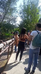 Tight Leggings And Small Shorts at Amusement  Park