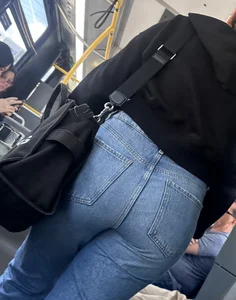 Thick asian in jeans
