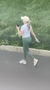 Fine white girl who lives in my complex takes a walk