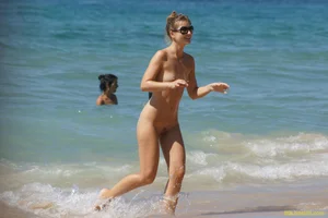 Nude beach and topless girls