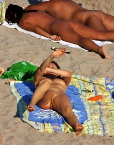 Nude beach and topless girls
