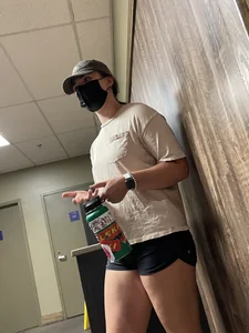 Thick college slut in shorts