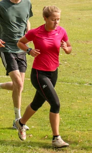 Candid track girls and runners