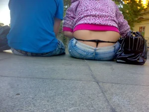 Huge collection of whale tails, ass cracks and panty peeks in public