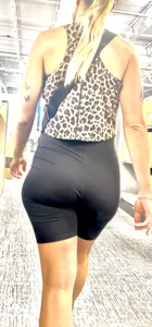 Curvy Foreign PAWG blck spandex shorts