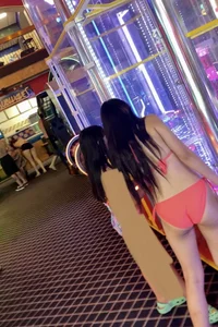 Tiny Asian milf bikini (blurred out kids)