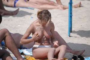 Verna topless beach girls out in the sun