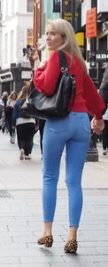 She wore tight skinny jeans but had a decent arse