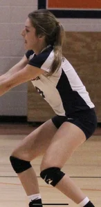 Teen girls playing volleyball