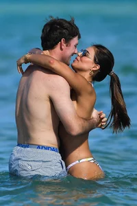 Brooks Nader looking sexy in a little bikini on a beach in Miami