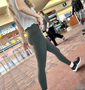 Tight ass milf at airport